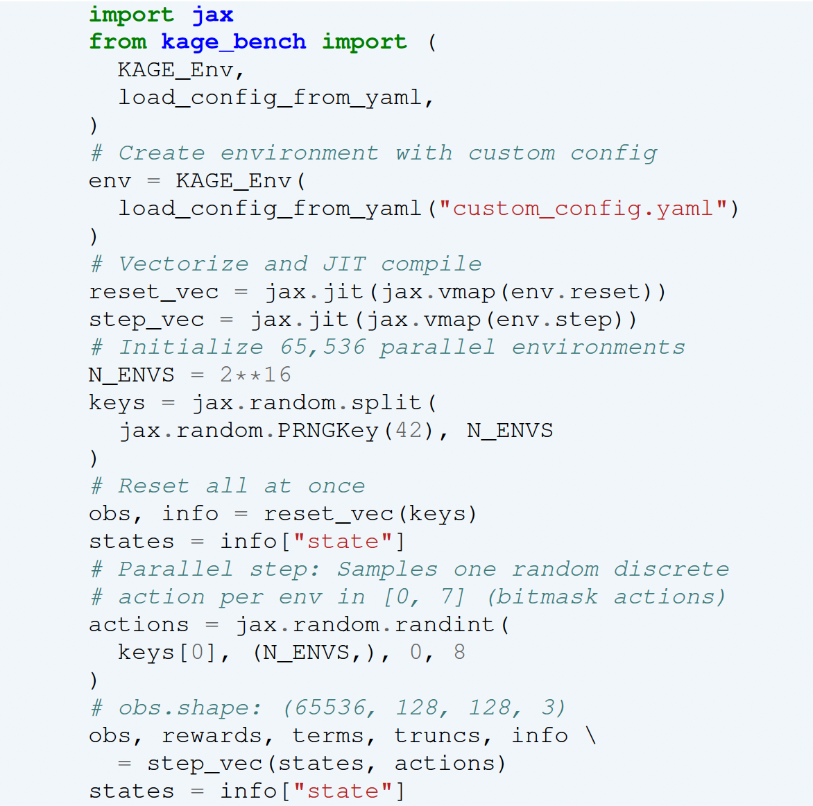 KAGE-Env code snippet 1